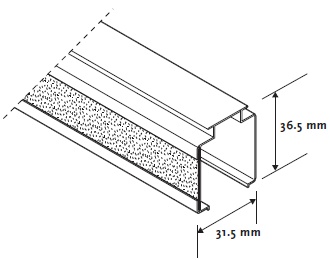 Faltrollo Oberschiene
